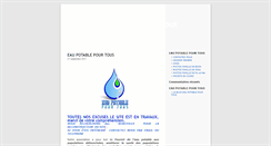 Desktop Screenshot of eaupotablepourtous.org